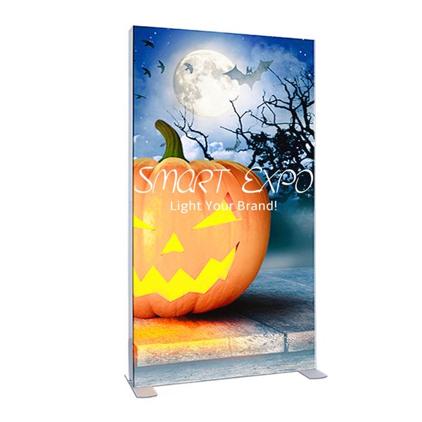 Display pubblicitario 100x225cm SEG Tension Fabric Lightbox con stampa grafica su entrambi i lati