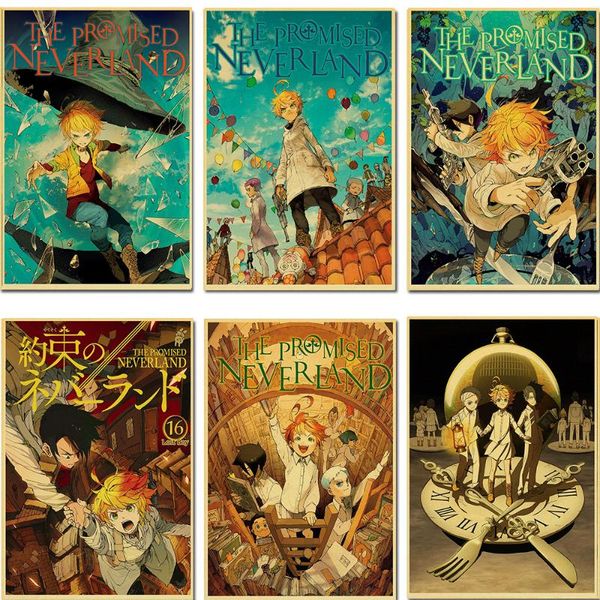 

paintings anime cartoon the promised neverland canvas painting wall art nordic posters and prints pictures for living kids room decor
