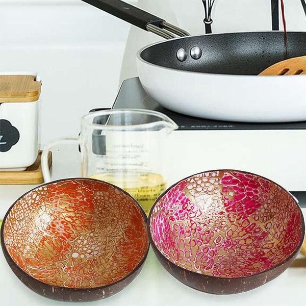 

3pcs coconut bowls,natural coconut bowl, candy & key storage bowl home decoration,serving bowl for desk,eco-friendly