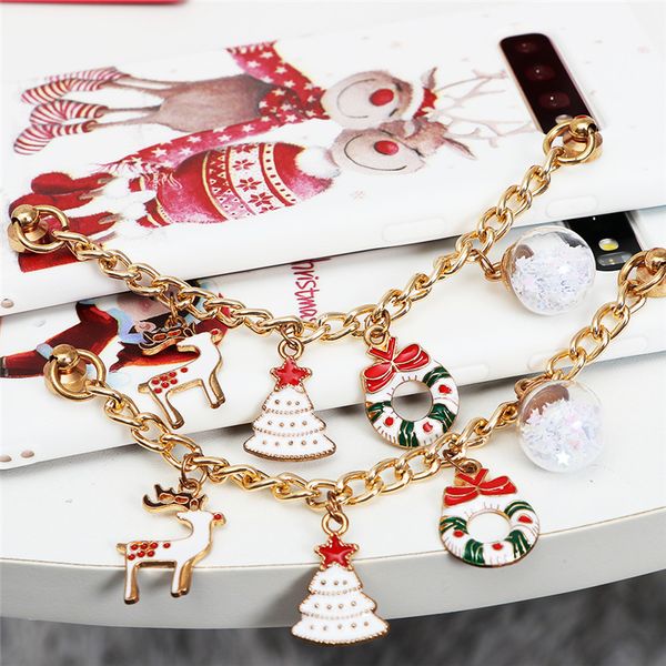 

christmas cartoon chain bracelet case for samsung galaxy a21s a31 a41 a51 a70 a60 a50 a30 a20 s a9 a8 a7 a6 plus
