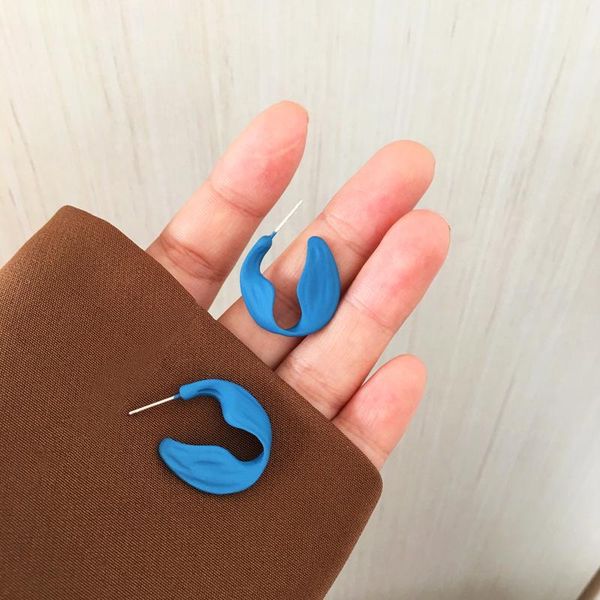 

dangle & chandelier bilandi s925 needle fashion jewelry blue earrings 2021 design metal with coating geometric drop for girl gifts, Silver