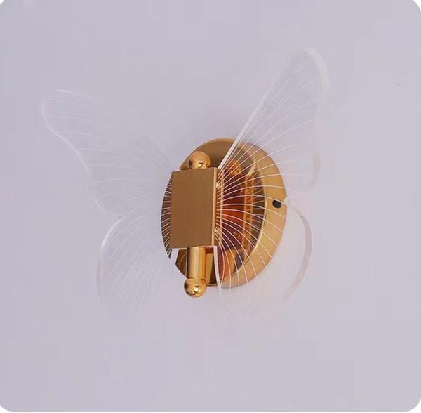 

wall lamp nordic creative butterfly led bedroom bedside balcony aisle modern background decoration luxury acrylic
