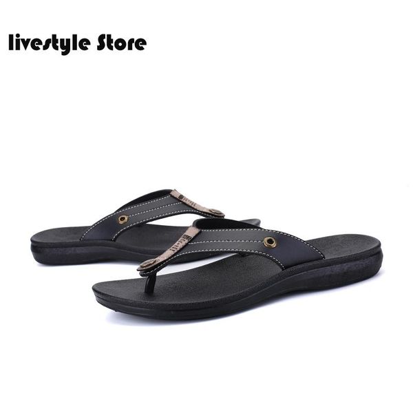 

new arrival summer men flip flops beach sandals non-slip male slippers zapatos hombre casual shoes men, Black