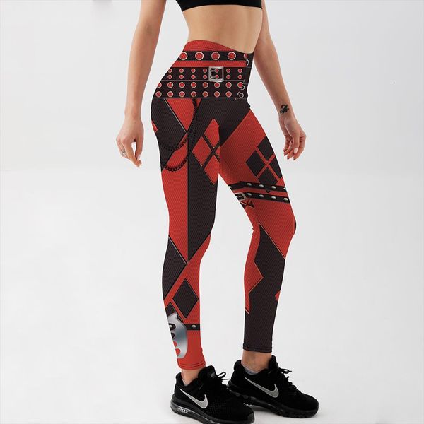 

qickitout geometric womens leggings shapes digital print pants trousers stretch free, Black