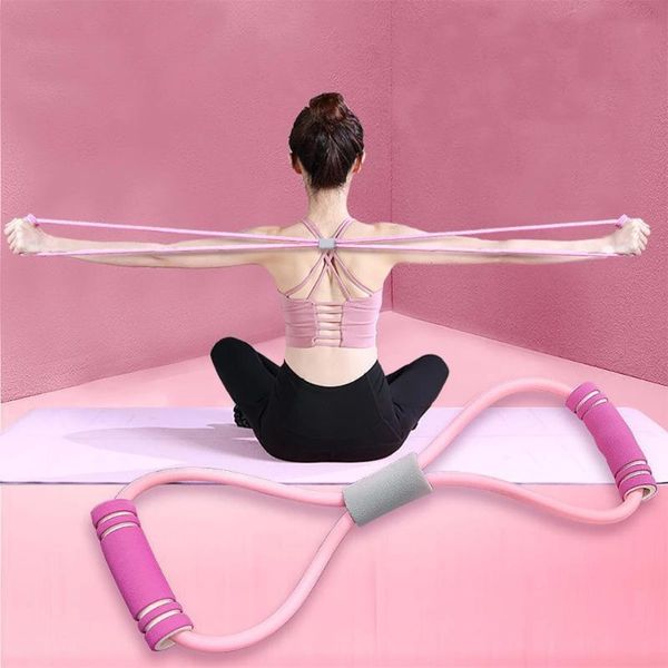 

resistance bands tpe 8 word fitness yoga elastic band equipment expander workout gym exercise train gum rubber -40