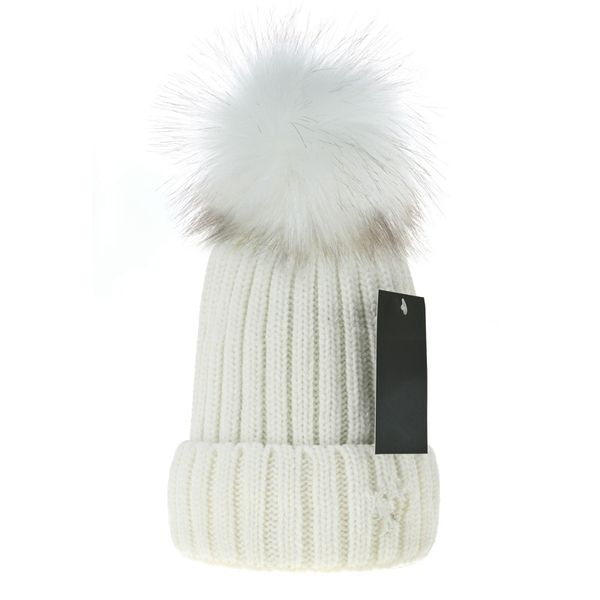 

designer skull caps fashion fax fur pom beanie breathable keep warm cashmere hat for man woman 7 color high-quality, Blue;gray