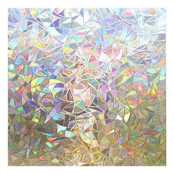 

3d no glue static decorative privacy window films for glass non-adhesive heat control anti uv 23.6in. by 78.7in. (60 x 200cm)