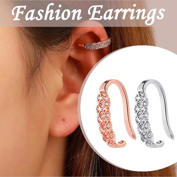 

stud simple earclip set women no hole circle earring accessories fesvital earrings jewelry solid ear clip, Golden;silver