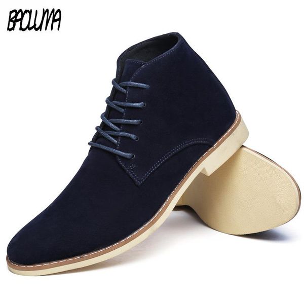 

boots fashion men pointed toe ankle italy handmade male dress quality suede man moccasins outdoor basic work shoes, Black