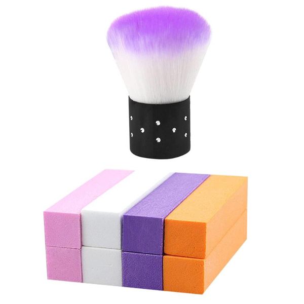 

nail art kits 1 set 9pcs practical tool sponge files block cleaning brush