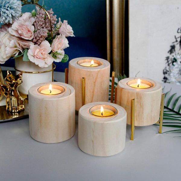 

simple modern style wooden decorative candle holder exquisite beautiful simple moisture-proof for wedding holiday decoration