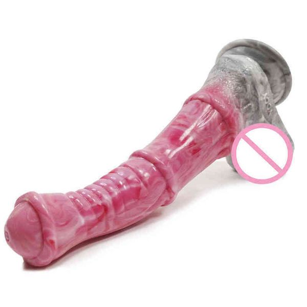 Nxy Fildos Женский силиконовый присоски, ложный пенис, лошади влагалище, устройство мастурбации, цветное мясо мяса, анальный секс игрушки.1210