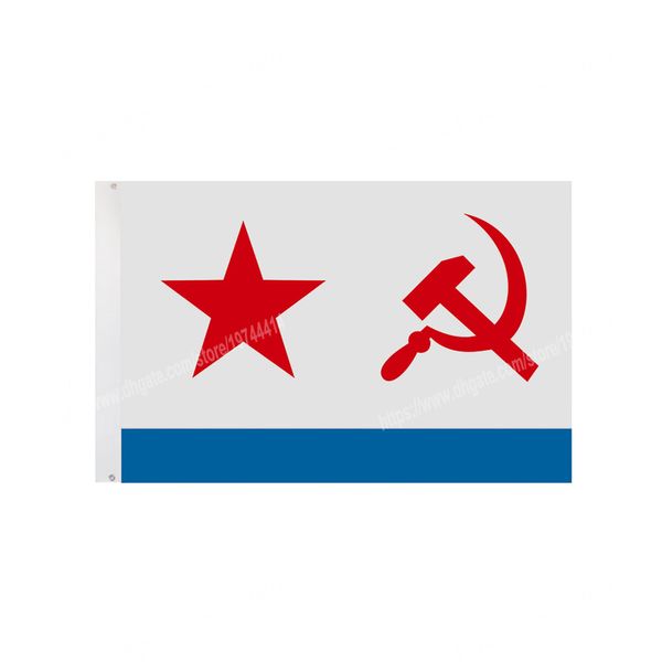 URSS CCCP Navy Flag Soviética Rússia National Poliéster Banner voando 90 * 150 cm em todo o mundo todo o mundo ao ar livre pode ser personalizado