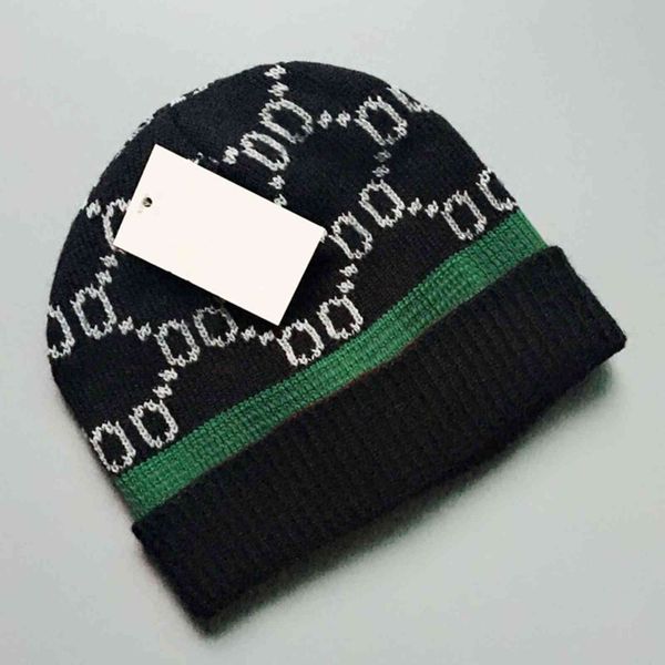 

luxury brand cap classic letter knitted beanie caps for men's women's autumn winter warm thick wool embroidery col, Blue;gray