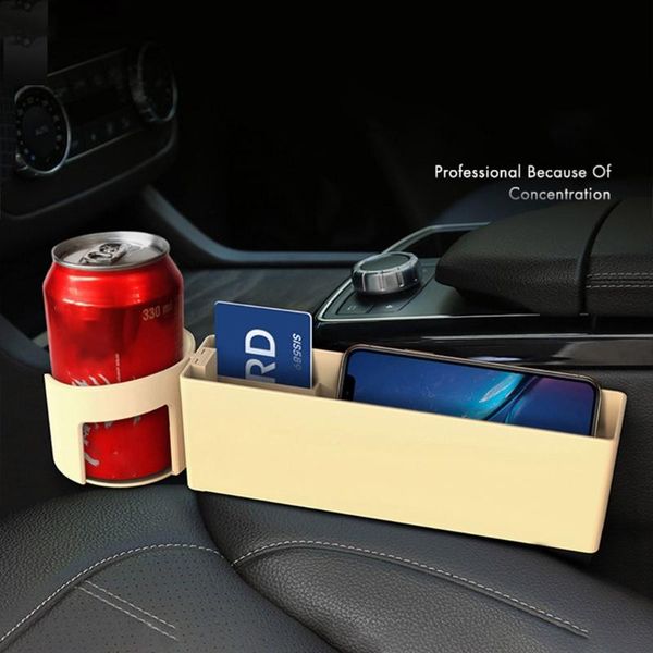 

car organizer multi-functional seat gaps storage box front console side pocket with cup holder watch coins tissue