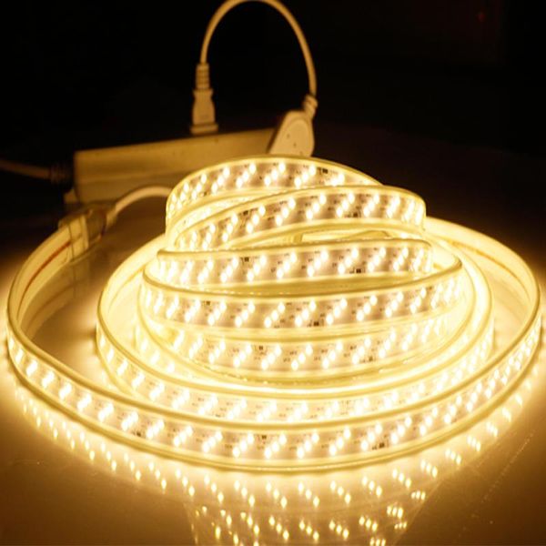 

220v three-row led light bar 2835 high security and high brightness 180leds/m flexible led light outdoor waterproof bar