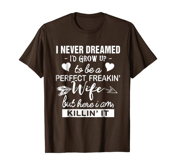 

perfect freakin' wife t-shirt, White;black