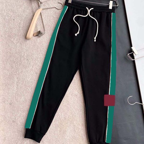 

autumn mens fashion casual pants loose tie sports pants with different color stripes boy street style multiple sizes, Black