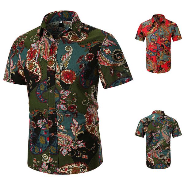 

youth euro summer new print short sleeve suit shirt men's, White;black