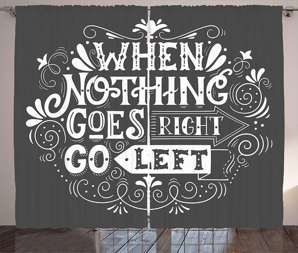 

curtain & drapes quote curtains inspirational message when nothing goes right go left ornamental style living room bedroom window
