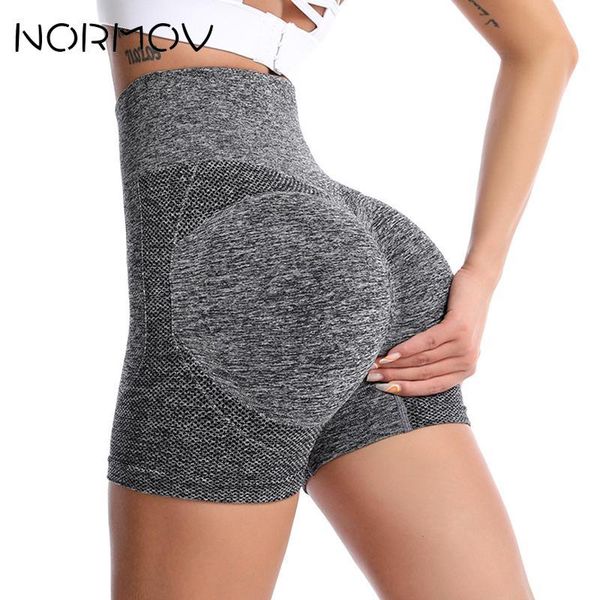 

yoga outfit normov high waist stretchy shorts seamless booty gym skinny fitness summer workout breathable