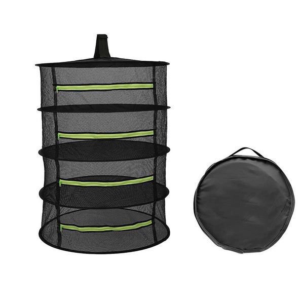 

4/6 layers drying rack net dryer black mesh hanging dryer rack with zipper
