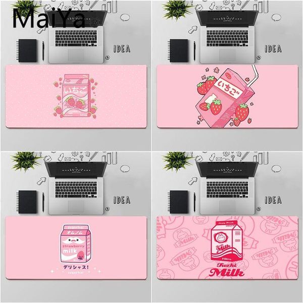

mouse pads & wrist rests maiya kawaii japanese strawberry milk large pad pc computer mat keyboards
