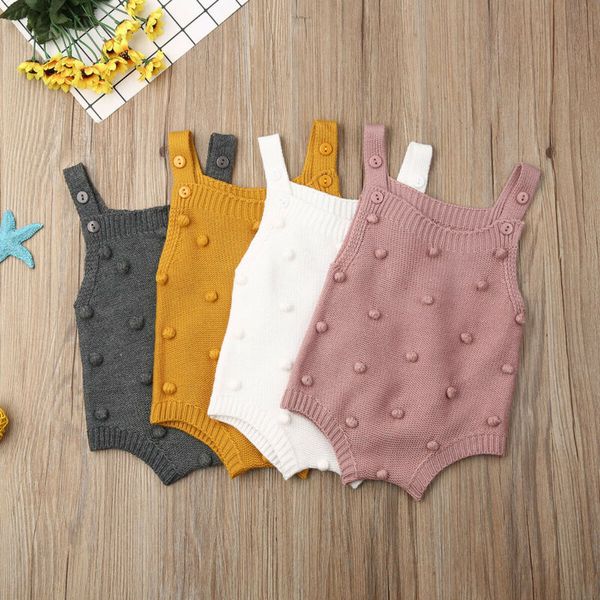 

0-18 months baby knitted rompers summer girl sleeveless jumpsuit newborn clothes girls ruffle one-piece romper outfit, Blue