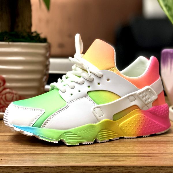 

Fashion Spring Women Sports Sneakers Casual Breathable Mesh Shoes Lady Color Matching Soft Walking Footwear Female Lace-Up Shoes, Colorful