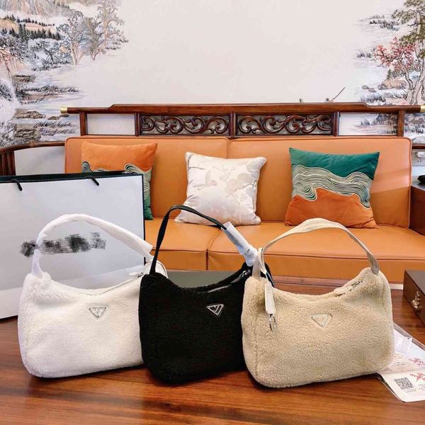

prad 2021 dumpling bucket korean version small soft handle knitting solid color pocket white open bag designer bags0c6j