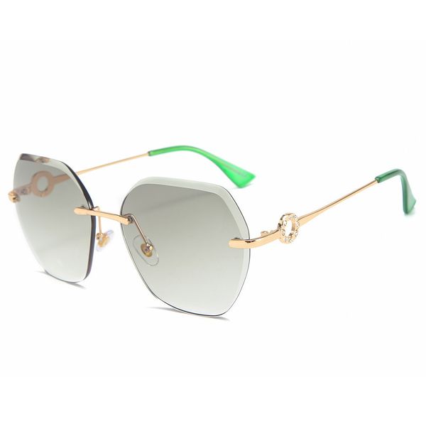 

5325 irregular cut rimless usa new diamond inlaid legs fashion street sunglasses fashion sun glass wcny, White;black