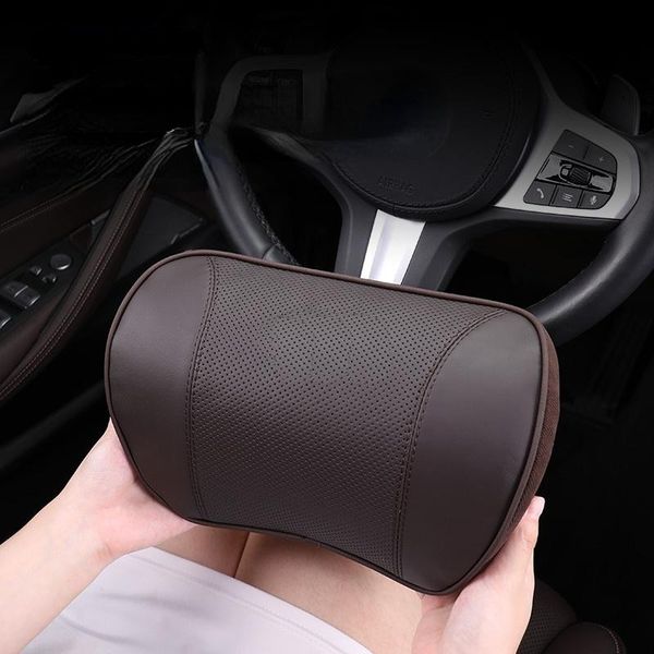 

seat cushions pu soft neck rest support pillow waist cushion leather end car interior accessories for general auto cars