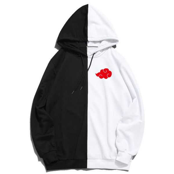 

2021 new summer splice naruto akatsuki hoodie printing the sharingan olor hoodies pullover sweatshirt harajuku thin clothing q9bf, Black