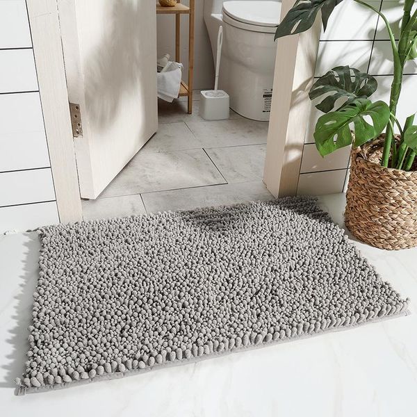 

carpets soft chenille bath mats bathroom tufted absorbent carpet home anti slip shower mat floor decorative entrance washable rug