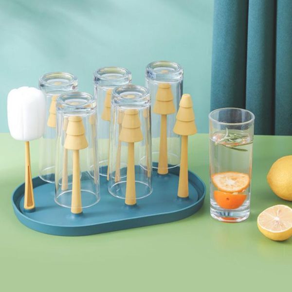 

kitchen storage & organization glass bottle drying rack creative home plastic drain cup water upside down holder for bar organizer tools