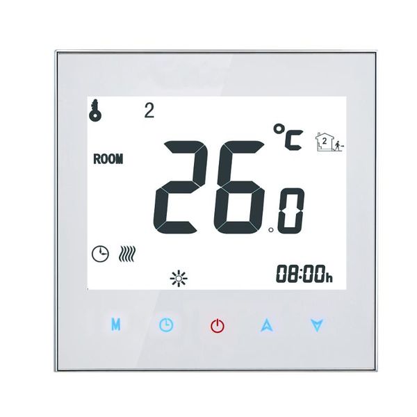 

smart home control temperature controller weekly programmable lcd display touch screen floor water heating thermostat room