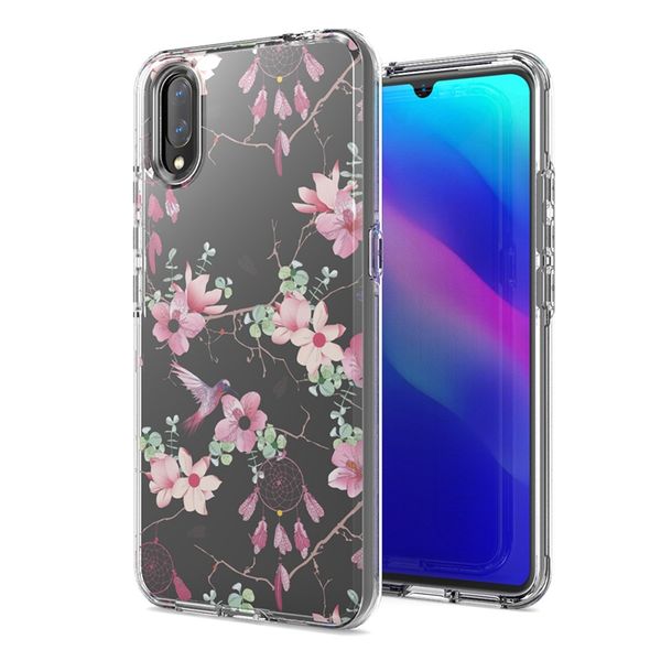 

floral cell phone combo clear cases hard pc back cover for iphone 12 11 pro max xs xr 6s 7 8 plus samsung a02s a02 a32 a52 a72 a82 a22 moto