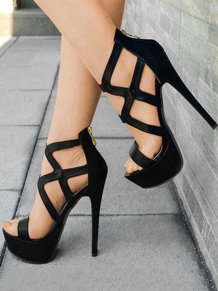 

dress shoes fghgf 16cm sexy, stylish, black super-high heels for women. large size can be customized color