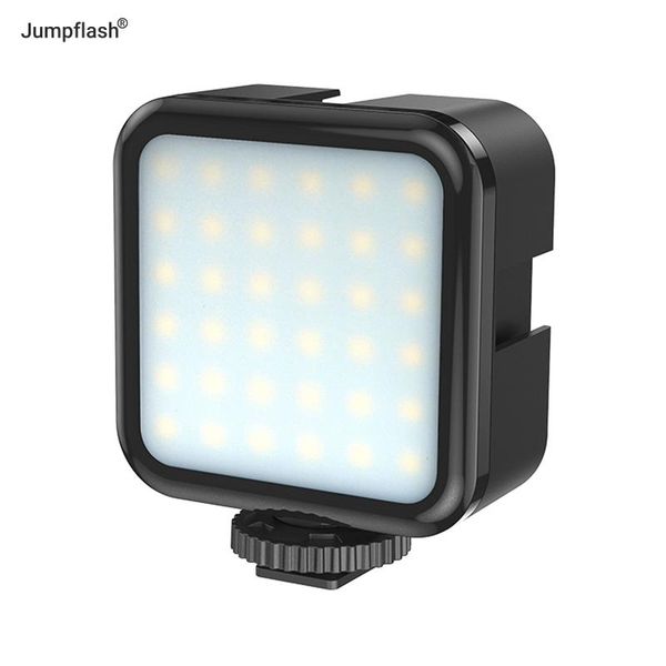 

jumpflash l36r led video light dimmable on camera fill light with battery shoe mount for pgraphy video led