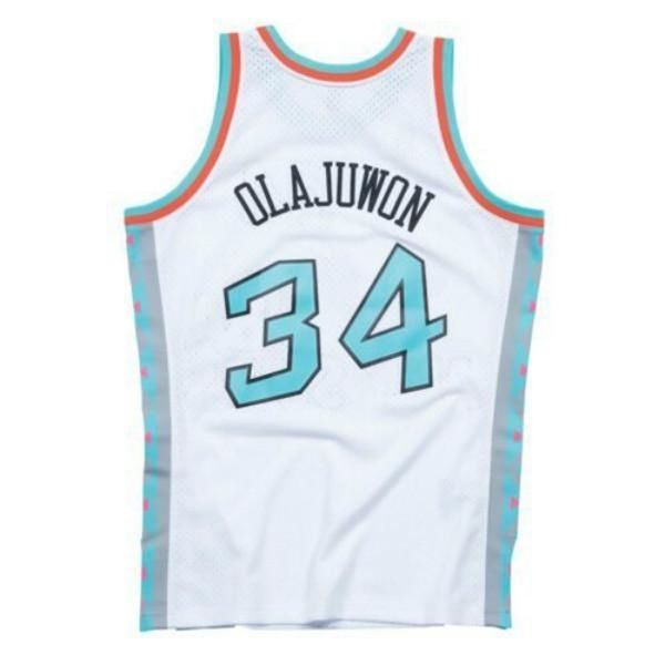 

hakeem olajuwon mitchell & ness white 1996 asg jersey throwbacks vest stitched basketball jerseys, Black