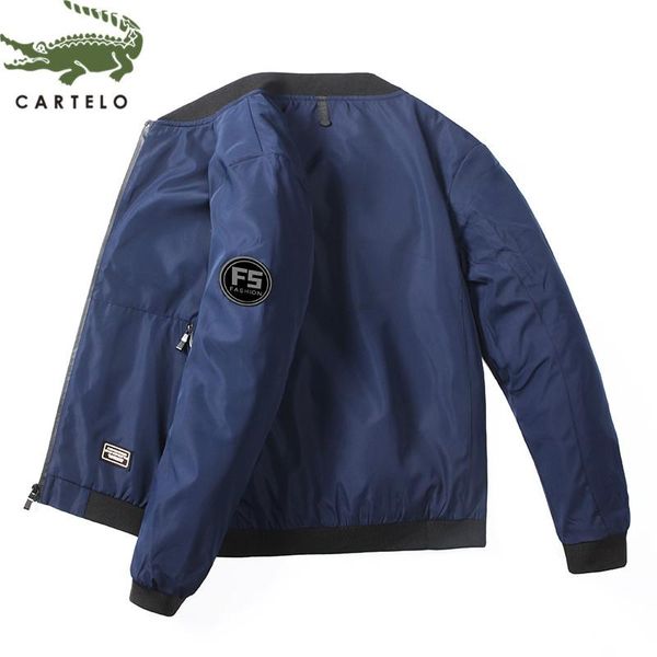 

men's jackets cartelo jacket men autumn fashion wild casual solid color comfortable stand collar, Black;brown