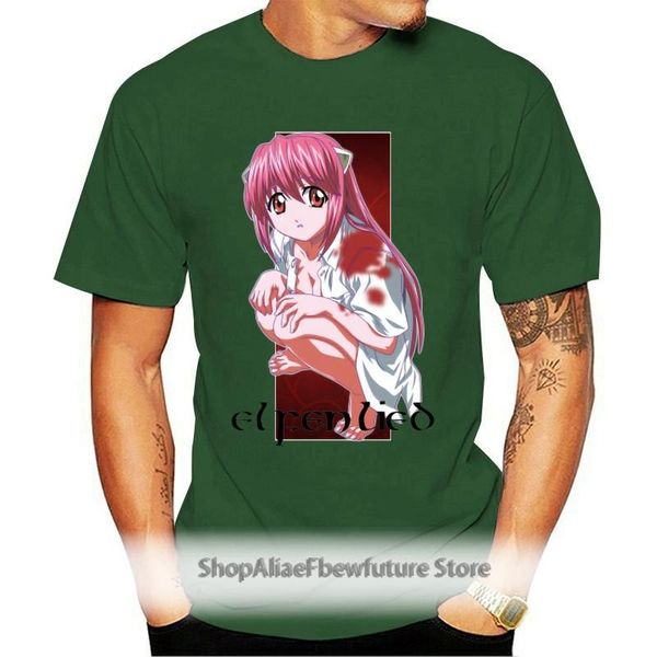

men's t-shirts printed men t shirt cotton short-sleeve style elfen lied red passion horror women t-shirt, White;black