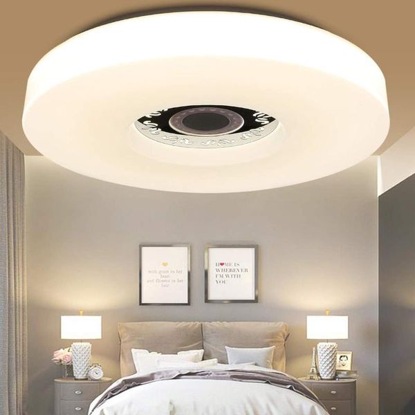

ceiling lights 110v/220v smart led light dimmable with bluetooth speaker app remote control rgb music lamp livingroom bedroom