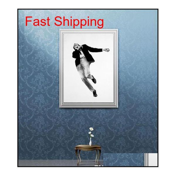 

men in the cities poster robert longo black white painting art posters prints wall paper home decor 1 qylokx toys2010