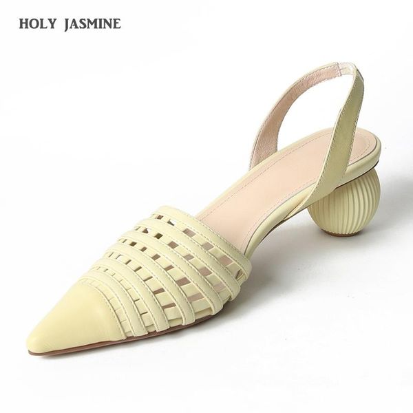 

sandals 2021 summer high heels sandal women round temperament pointed mid-heel single shoes solid color baotou, Black