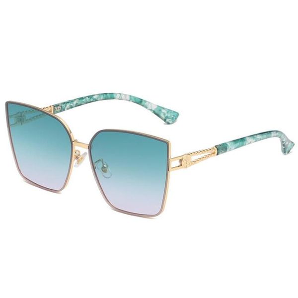 

sunglasses fashion large frame cat-eye women men luxury italy brand designer lady sun glasses rimless gradient uv400, White;black