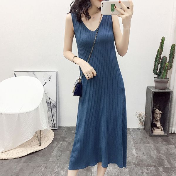 

fashion women basic dresses sleeveless slim vestidos sundress vest tanks wrap bodycon dress solid party dress, Black;gray