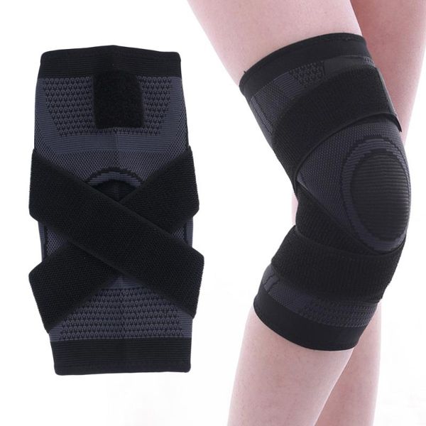 

elbow & knee pads sleeve with adjustable strap for pain relief support running basketball or other exercises - size (orang, Black;gray