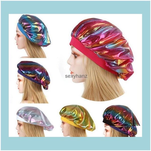 Beanie/Skl Cappelli Berretti Cappelli, Sciarpe Guanti Moda Aessories Donna Raso Laser Cappello a tesa larga Sleep Night Sleep Cura dei capelli Berretto da notte per Wo