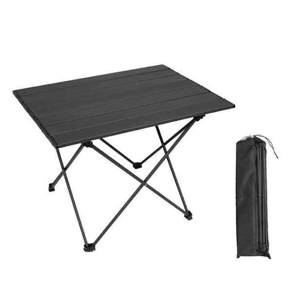 

lightweight indoor outdoor picnic bbq camping table roll up backpacking foldable portable fishing aluminum alloy hiking beach